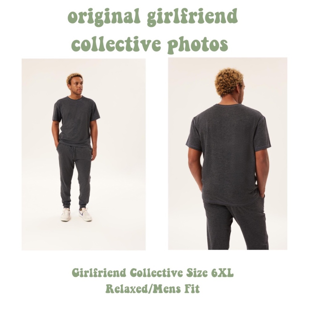 Girlfriend Collective ReSet Relaxed Fit Tee in Moon Color (Grey) Size 6XL